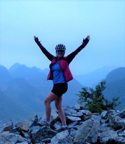 Renea Jaeger Cycling on the  tour with redspokes